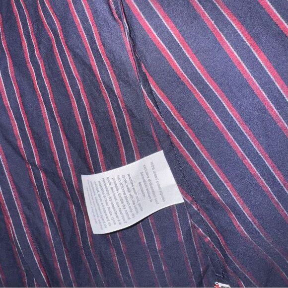 Tommy Hilfiger red white and blue striped long sleeve button down blouse size m - Picture 9 of 11